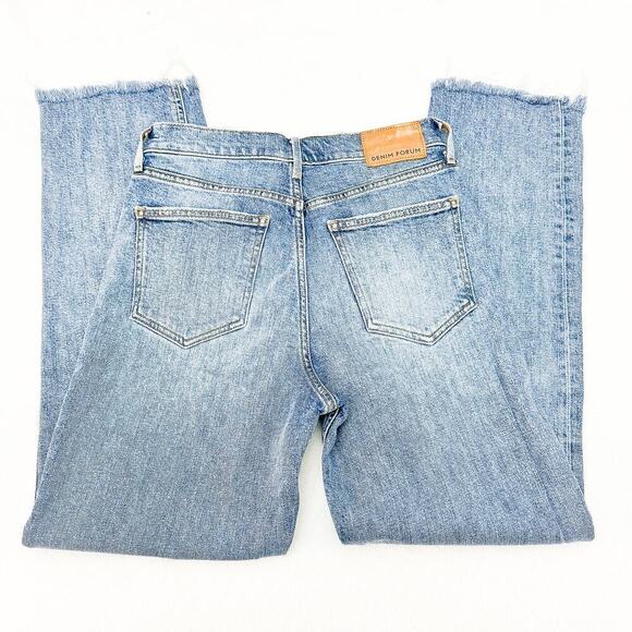 Denim Forum The Arlo High Rise Straight Button Fly Cotton Denim Jeans Size 25 - Picture 4 of 10